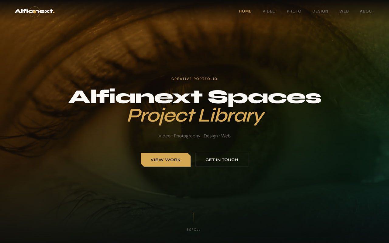 Personal Portfolio Dark Cinematic